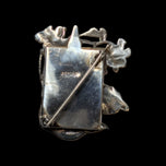 Sterling Silver Art Nouveau Style Floral Picture Frame Brooch
