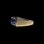 10K Yellow Gold Star Sapphire Etched Band Size 10 1/4