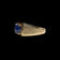 10K Yellow Gold Star Sapphire Etched Band Size 10 1/4