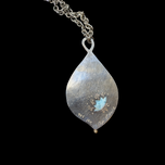 Sterling Silver, 14K & Larimar Olga Sitnik Artist Signed
