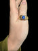 10K Yellow Gold Star Sapphire Etched Band Size 10 1/4