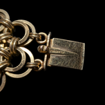 Victorian Gold Filled Link Chainmail Floral Bracelet