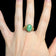 14K Yellow Gold Jadeite Cabochon Filigree Ring Size 8 3/4