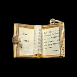 9K Yellow Gold Holy Bible Charm / Pendant with Lord's Prayer