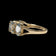 14K Yellow Gold Oval Cut 5 Stone Aquamarine Ring Size 6.5