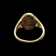 10K Yellow Gold Plain Signet Ring Scroll Work Sides Size 4.5