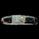 Sterling 950 Silver Black Onyx Wide Heavy Inlaid Mexican Bracelet