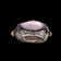 9K Yellow Gold Filigree Amethyst Spinning Watch Fob Pendant