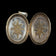 Victorian Sterling Silver Large Locket with Floral Scrollwork Etching & Beaded Edge