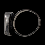 Karl Laine Finnish Silver Modernist 1970s Scandinavian Sun & Moon Statement Adjustable Ring Size 10