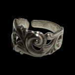 Norwegian .830 Silver Spoon Ring Size 8 Adjustable