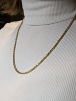 10K Yellow Gold Rope Chain 20.5" Barrel Clasp