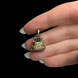 Gold Filled Victorian Era Ornate Monogram Wax Seal Fob "KATE" Red Glass