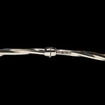 10K White Gold Twist Hinge Cuff Bangle Bracelet Italy