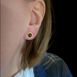 14K Gold & Tigers Eye Earrings Pierced