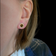 14K Gold & Tigers Eye Earrings Pierced