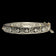 18K White Gold & Diamond Filigree Art Deco Bangle Bracelet