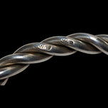 Heavy Sterling Silver Twist / Braided / Rope Cuff Bracelet