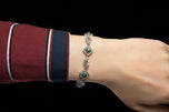 Sterling Silver Black Diamond & CZ Bracelet