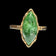10K Yellow Gold Marquise Cut Nephrite Jade Ring Size 5.5