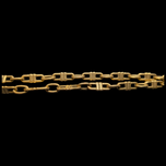 10K Yellow Gold Mariner / Anchor Chain Link Bracelet 3mm x 7 1/2"