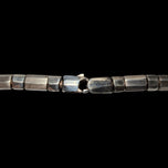 Heavy Sterling Silver Panel Link Necklace 17"