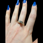 14K Yellow & White Gold Diamond Set Ring Size 9 3/4