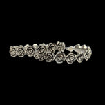 Sterling Silver Flower / 3-D Rose Hoop Stud Earrings