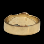 Vintage 9K Yellow Gold Intricate Filigree Style Belt Ring Size 7