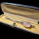 Rose Quartz Bar Brooch Sterling Silver