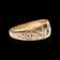 Antique 10K Yellow Gold Purple Sapphire, Garnet, White Topaz Etched Band / Gypsy Ring Size 6 1/2