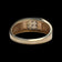 10K Yellow Gold 9 Diamond Brushed Cluster Band Size 11 3/4
