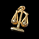 10K Yellow Gold Scales of Law / Libra Scales Zodiac Charm / Pendant