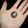 Brass Black Banded Agate / Sulemani Hakik Cabochon Brooch