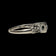 14K White Gold & Diamond Art Deco Scrollwork Ring Size 4 3/4
