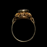 Vintage 14K Yellow Gold Smokey Quartz Ring Size 7