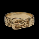 Vintage 9K Yellow Gold Intricate Filigree Style Belt Ring Size 7