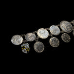 Victorian Era Etched Love Token Coin Family Monogram Panel Link Bracelet