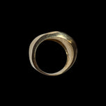 10K Yellow Gold Modern Abstract Wave Ring Size 7