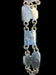 Sterling Silver Black Onyx Panel Link / Gate Bracelet