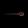 9CT Rose / Yellow Gold Victorian Era Purple Rhodolite Garnet Cabochon Stick Pin