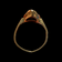 10K Yellow Gold Tall Marquise Cut Hematite Ring Size 4 3/4