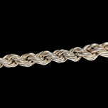 Sterling Silver Graduating Hollow Rope Chain Link Twist Oversized Statement Necklace
