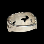 Norwegian .830 Silver Spoon Ring Size 8 Adjustable