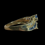 18K Sapphire and Diamond Snake Ring Size 6.5