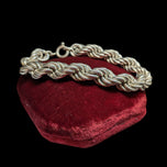 Sterling Silver Chain Link Twist Hollow Bracelet - Chunky