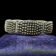Beaded Sterling Silver Panel Bracelet Cylinder Slide Clasp