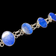 Lapis Lazuli Chain Bracelet set in Sterling Silver