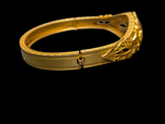 Vintage / Edwardian Gold Plated & Glass Filigree Floral Hinge Bracelet