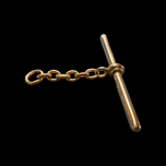 14K Yellow Gold T Bar for Watch Fob Chain